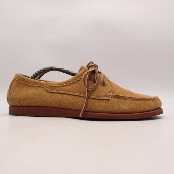 Quoddy Blucher Moc Boat Suede Shoes Men's 11 Slip On Moccasin Made In USA - Picture 1 of 10